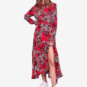 Free People Tough Love Printed Maxi Dress
